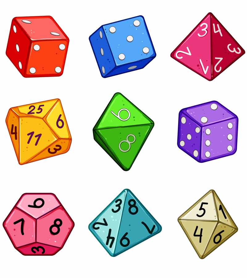 Nine dice